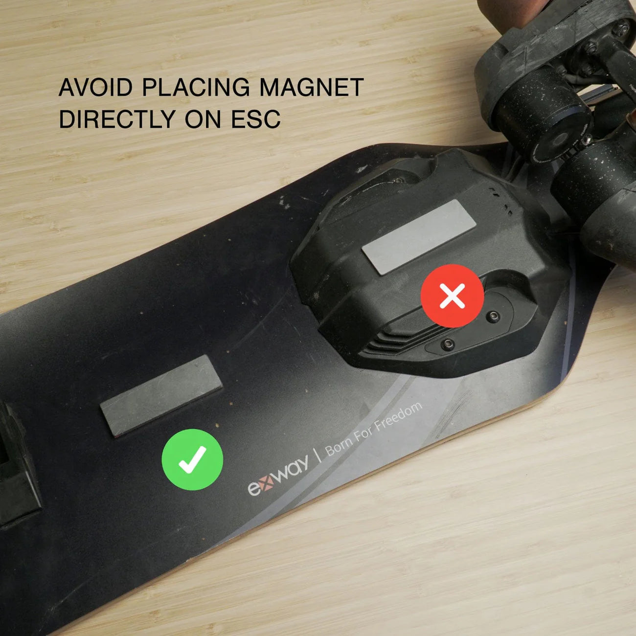 shredlights flat sticky magnet + base